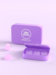 Purple Grape Waterproof Reusable Silicone Earplugs 3 Pairs NRR 25dB