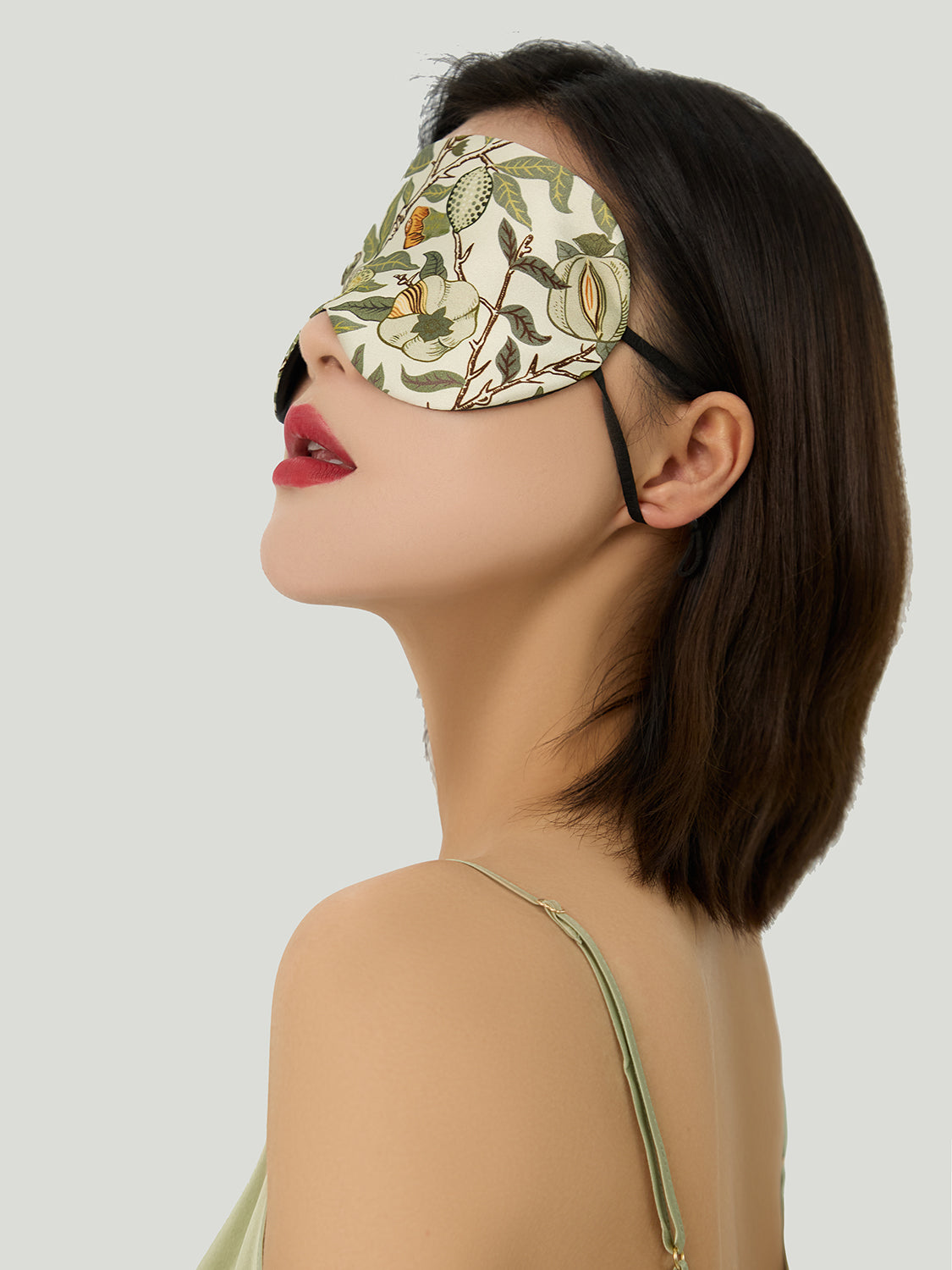 MDOG Pomegranate FLower Ultra Thin Silk Sleep Mask