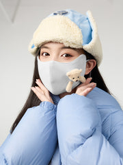 MDOG Windproof Fleece Face Mask Cute Teddy Bear Winter