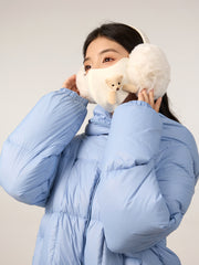 MDOG Windproof Fleece Face Mask Cute Teddy Bear Winter