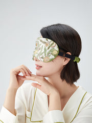 MDOG Olive Drab Pomegranate FLower Silk Sleep Mask