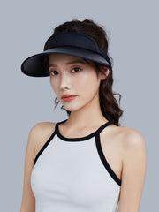 Black Sun Visor Hat UPF50+ for Tennis & Golf